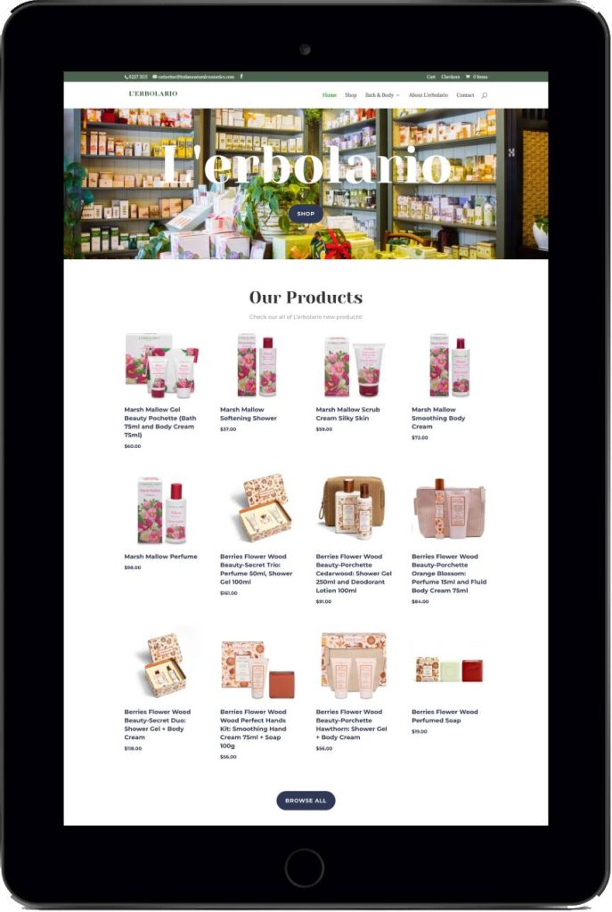L'erbolario new web design
